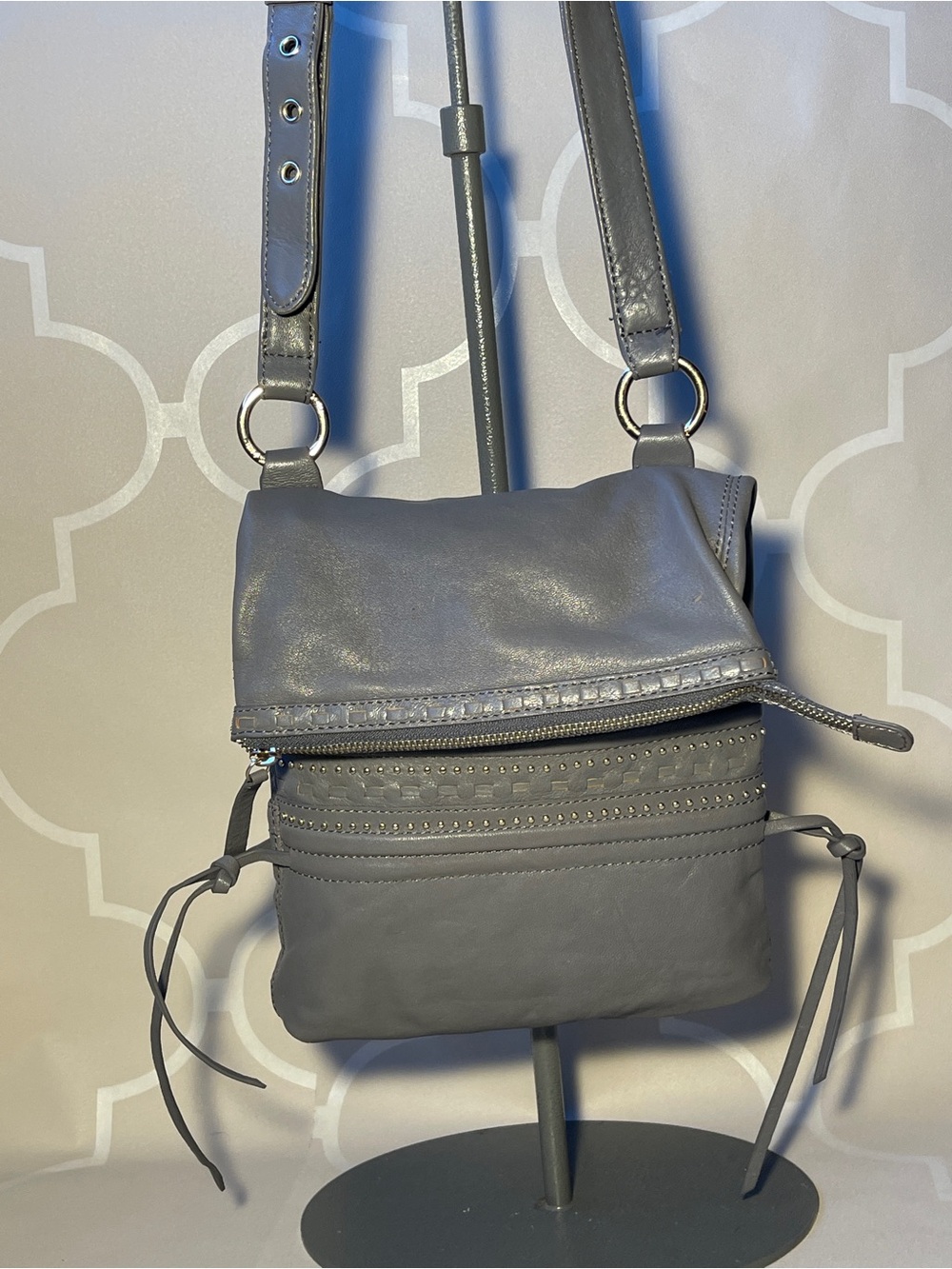 Junior Drake fold-over leather crossbody bag